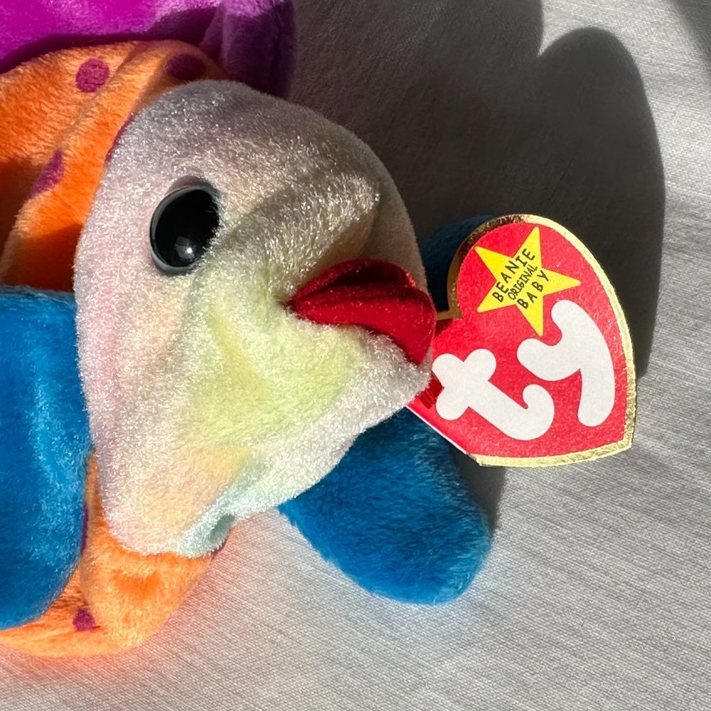 TY Beanie Baby Collection Lips the Colorful Fish 1999 NWT - Picture 7 of 11